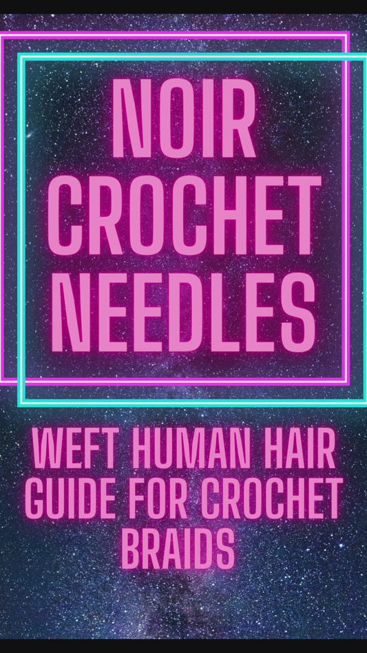 Guía de la aguja de crochet Noir sobre cabello humano tejido para trenzas de crochet
